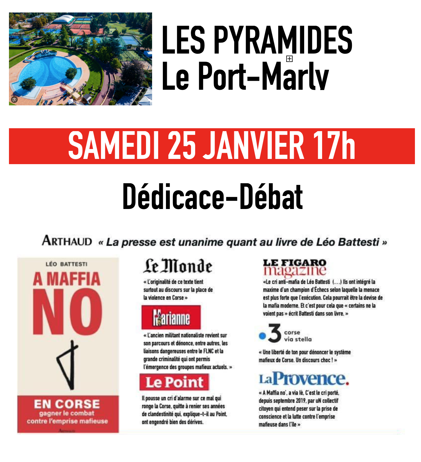 Dédicace-débat aux Pyramides du Port-Marly dans les Yvelines